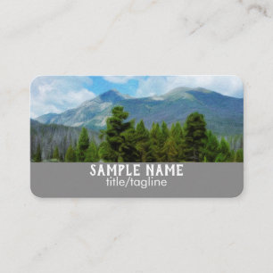 mountain landscape nature art custom business card