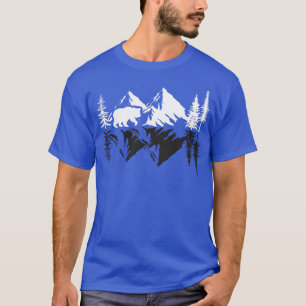 Mountain Landscape Nature Forest Animal Brown Bear T-Shirt