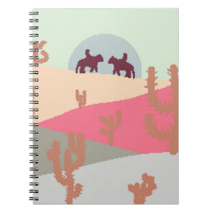 Mountain landscape peaks on sunset on panoramic vi notebook