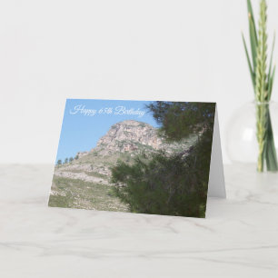Mountain Landscape Personalised 65th Birthday Card