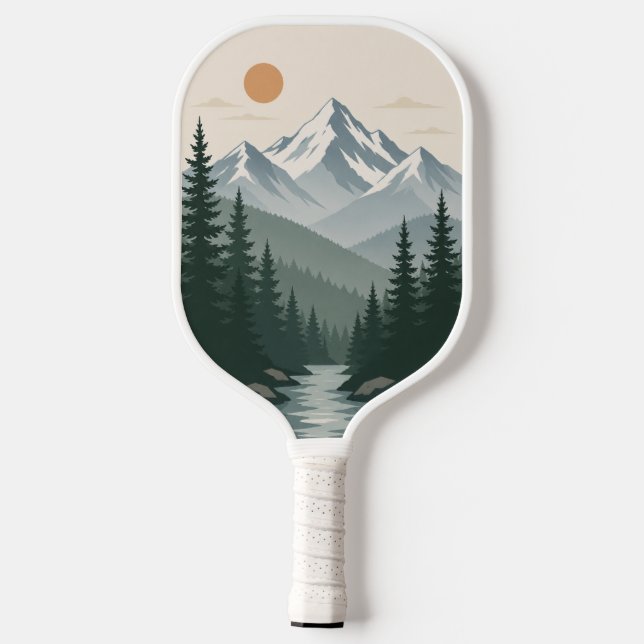 Mountain Landscape Pickleball Paddle (Back)