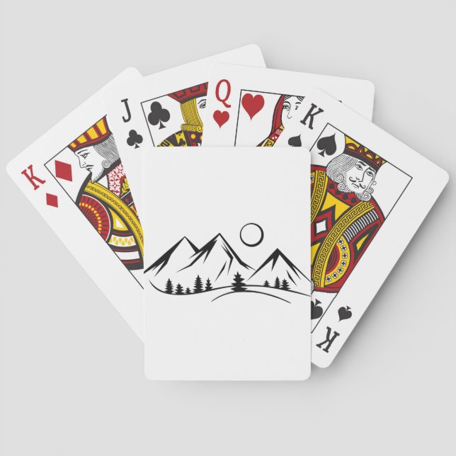 Mountain landscape playing cards (Back)