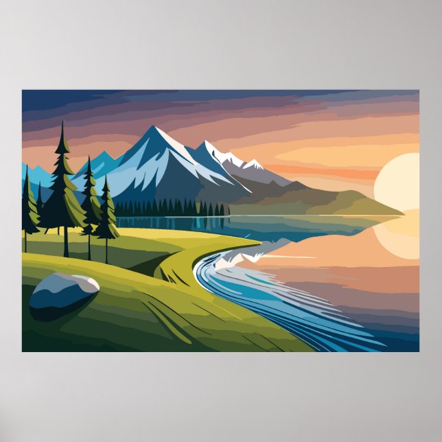 Mountain landscape poster (Front)