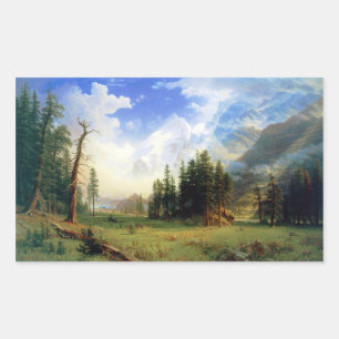 Mountain Landscape Rectangular Sticker