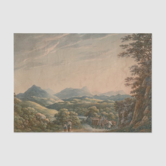 Mountain Landscape Scene Tissue Paper (Front)