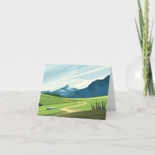 Mountain landscape thank you card