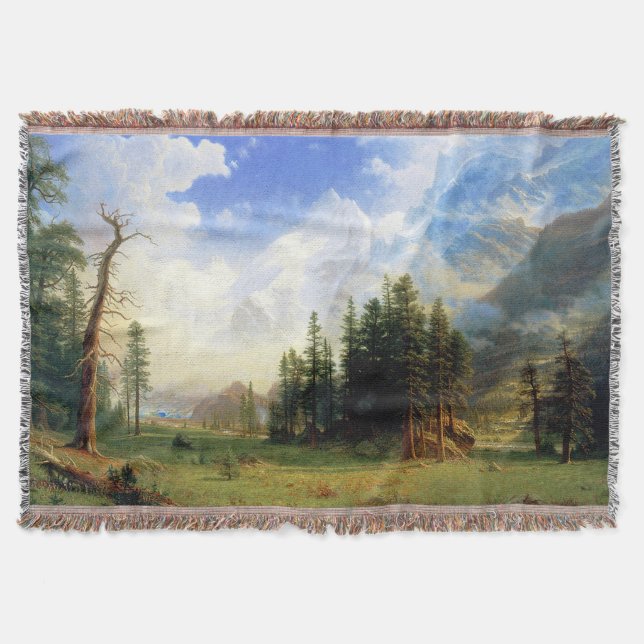 Mountain Landscape Throw Blanket (Front)