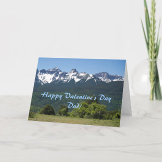 Mountain Landscape Valentine for Dad! Holiday Card
