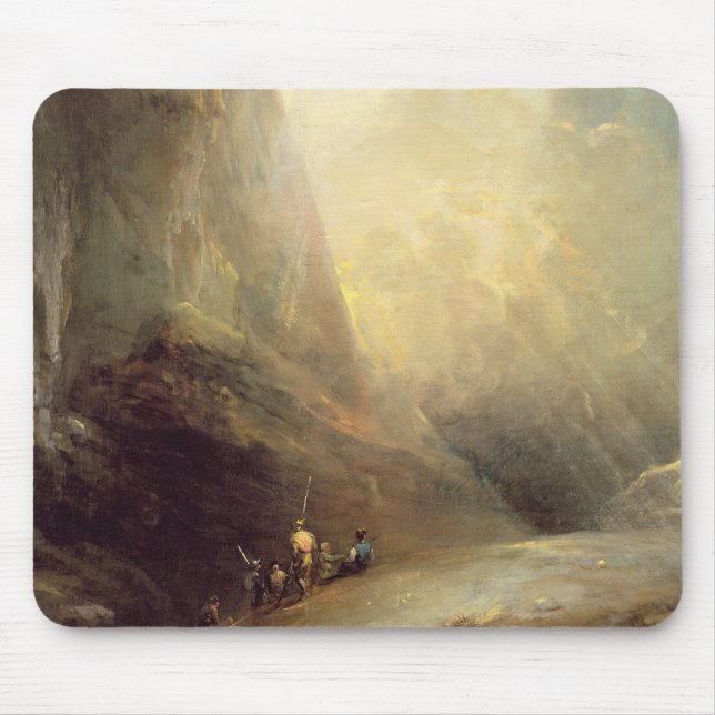 Mountain Landscape with Banditti, c.1780 (oil on c Mouse Mat (Front)