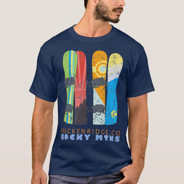 Mountain Life Breckenridge Colorado Snowboard T-Shirt (Front)