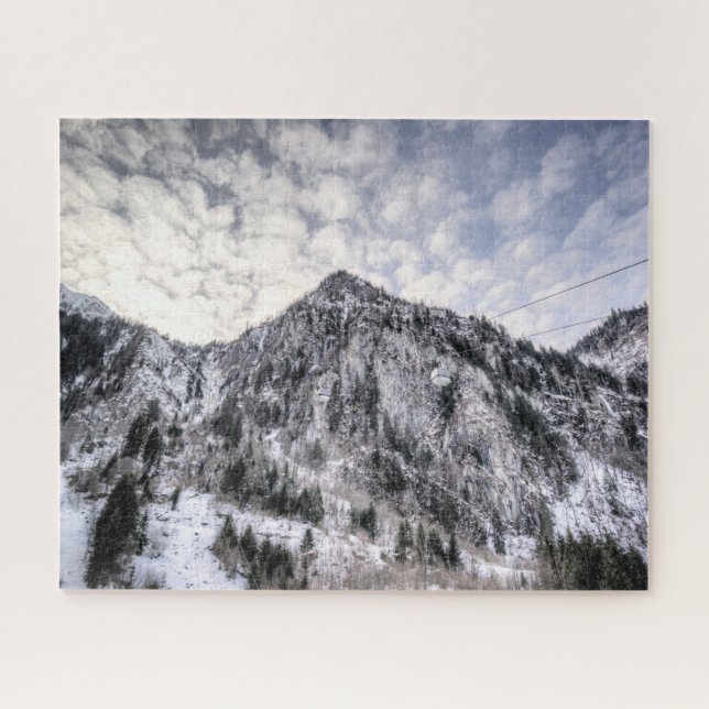 Mountain Lifts Snowy View Jigsaw Puzzle (Horizontal)