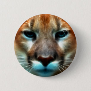 Mountain Lion 6 Cm Round Badge