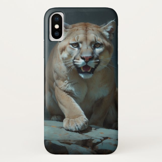 Mountain Lion at a Rock Pool Case-Mate iPhone Case (Back)