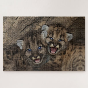 Mountain Lion Cubs Jigsaw Puzzle