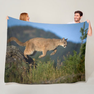 MOUNTAIN LION FLEECE BLANKET