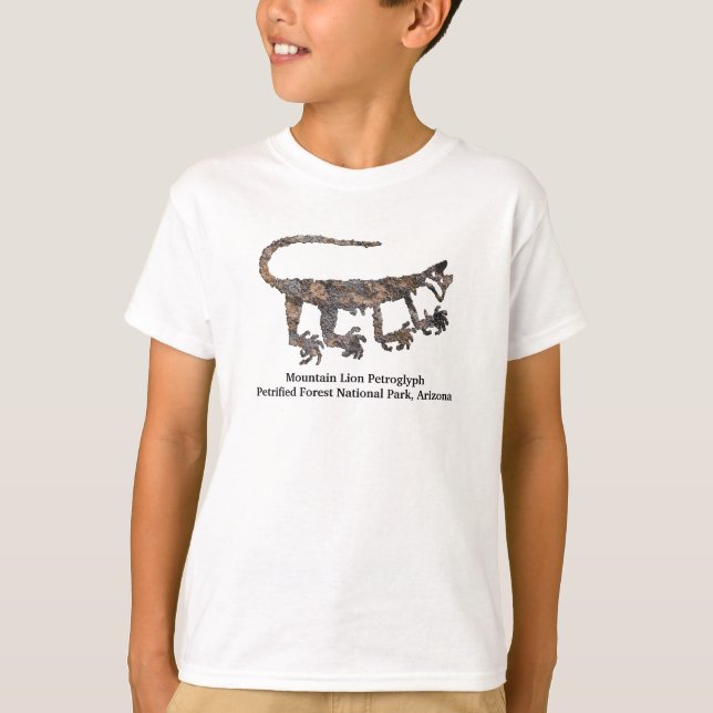 Mountain Lion Petroglyph T-Shirt (Front)