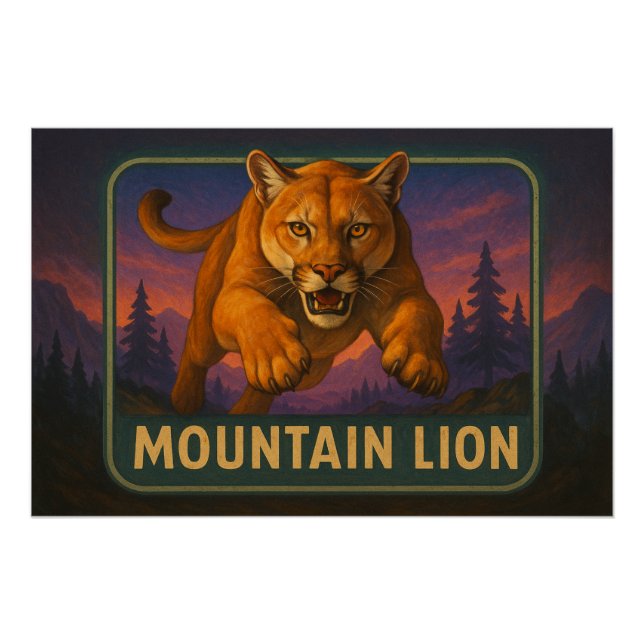 Mountain Lion Poster (Front)