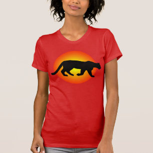 Mountain Lion Puma Cougar Sunfire Silhouette T-Shirt