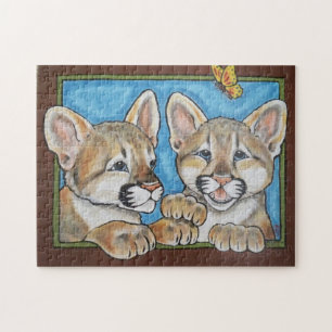 Mountain Lion Puma Cub Cute Jigsaw Puzzle