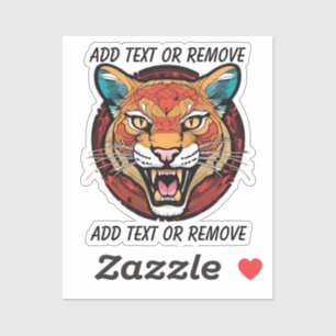 mountain lion puma school mascot customise car