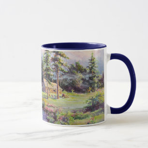 MOUNTAIN LOG CABIN by SHARON SHARPE Mug