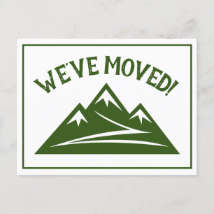 Mountain logo custom new address moving announcement postcard