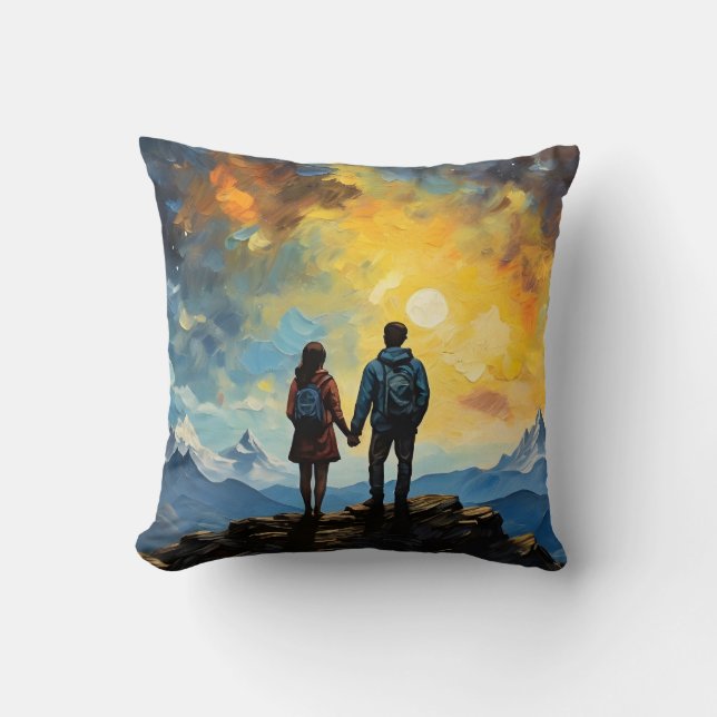 Mountain Looking at The Stars and Over The Twiligh Cushion (Front)