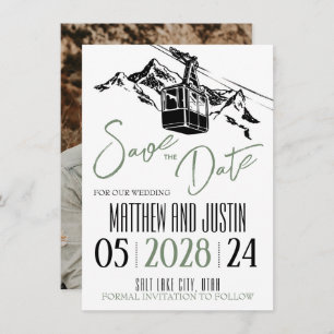 Mountain Love Sage Green Save The Date