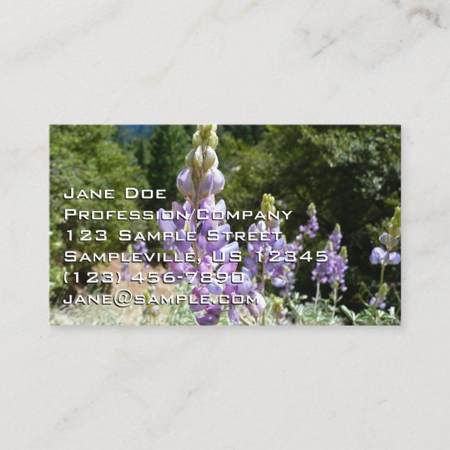 Mountain Lupins at Yosemite Business Card (Front)