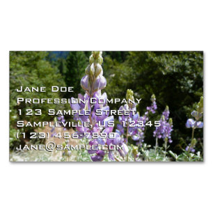 Mountain Lupins at Yosemite Magnetic Business Card