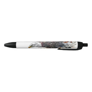 Mountain Majesty Eagle Watercolor Black Ink Pen