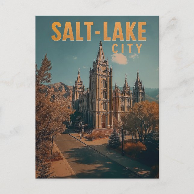 Mountain Majesty: Salt Lake City Postcard (Front)