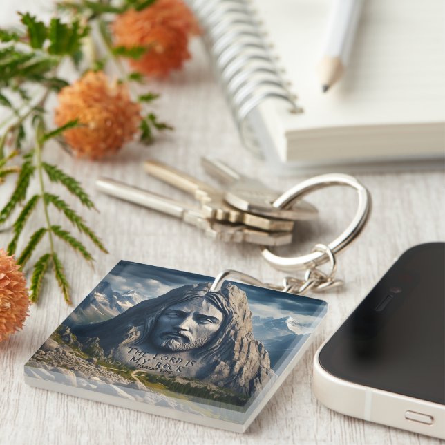  Mountain Majesty The Lord Is My Rock Key Ring (Front Right)