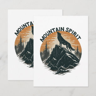 Mountain Majesty Wolf Howling on the Peak Enclosure Card