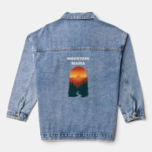 Mountain Mama Retro Sunset Forest Graphic