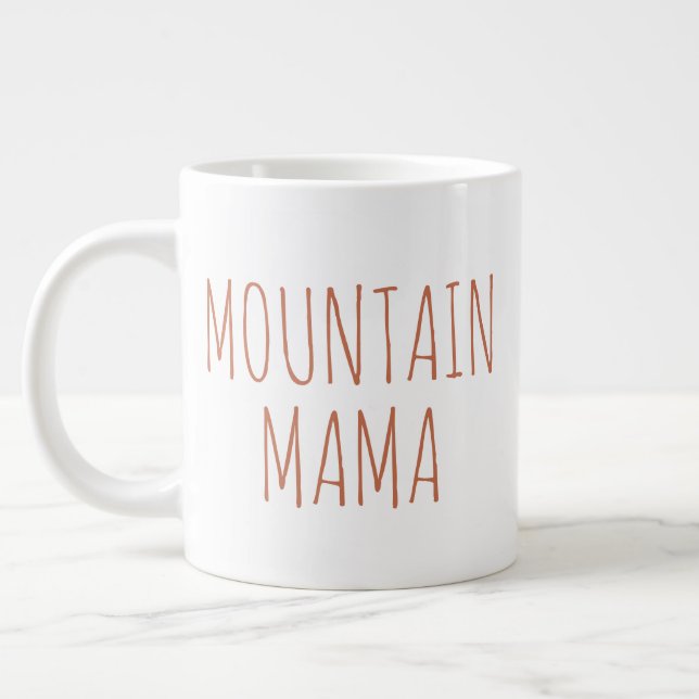 "Mountain Mama" Simple Modern Farmhouse Large Coffee Mug (Left)
