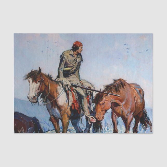 “Mountain Man” Western Art by WHD Koerner Tissue Paper (Front)
