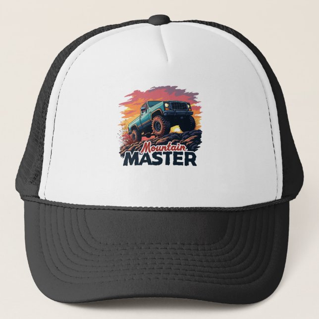 Mountain Master Off-Road Design Trucker Hat (Front)