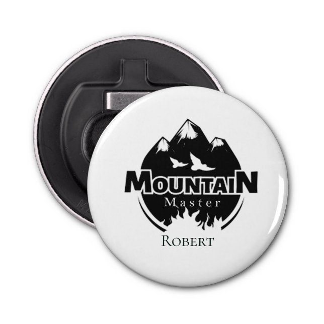 Mountain master, personalised hiker/biker  bottle opener (Front)