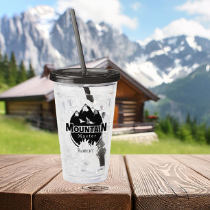 Mountain master, personalized hiker/biker acrylic tumbler