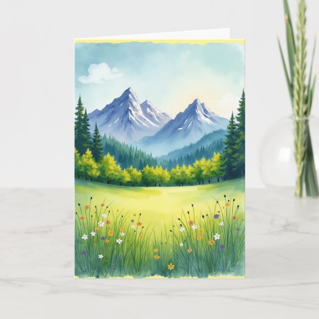 Mountain Meadow Fathers Day Card (Front)