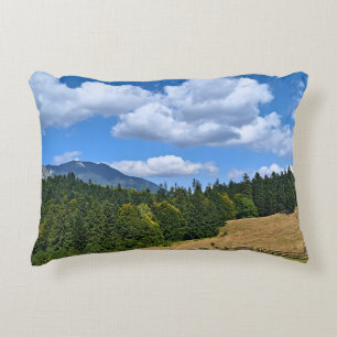 Mountain Meadow Landscape - Wild Nature Romania Decorative Cushion