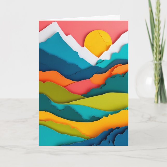 Mountain Meadow Sunrise Card (Front)