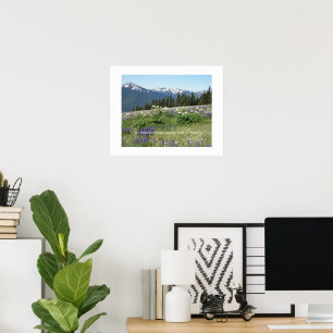 Mountain Meadow Wildflowers John Muir Quote Poster