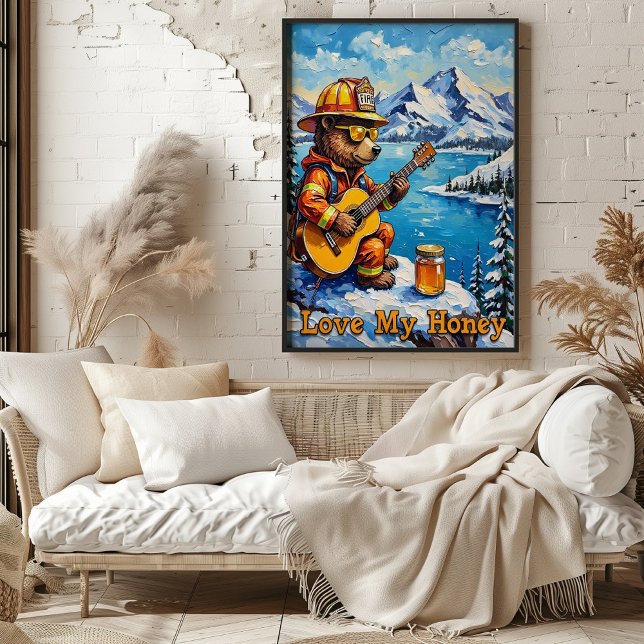 Mountain Melodies: Bear's Alpine Tune Poster (Creator Uploaded)