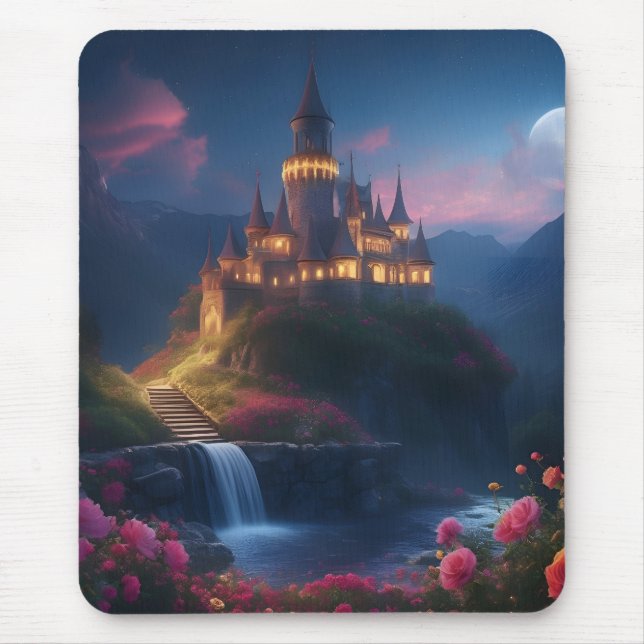 Mountain Midnight Castle Four Mouse Mat (Front)
