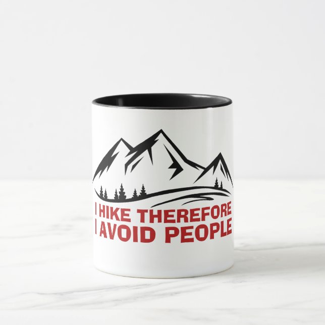 Mountain Minimal Outdoor Design hiking Mug (Center)