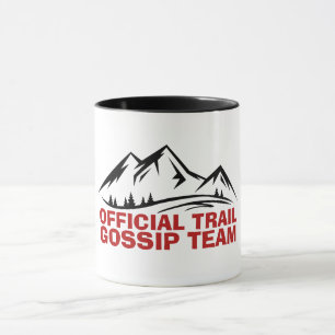 Mountain Minimal Outdoor Design hiking red black Mug