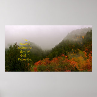 Mountain Mist Print w/Scripture Verse