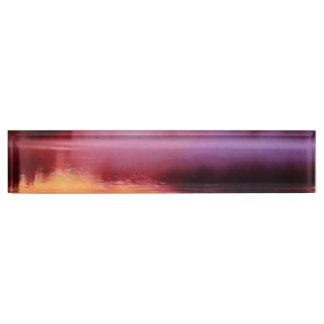 Mountain Morning Lake Desk Name Plate